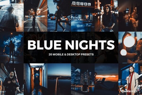 20 blue night free lightroom presets