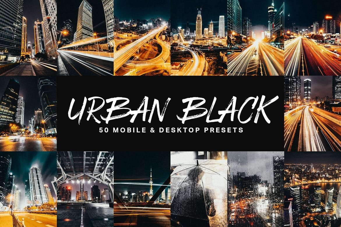 50 urban black free lightroom presets and luts