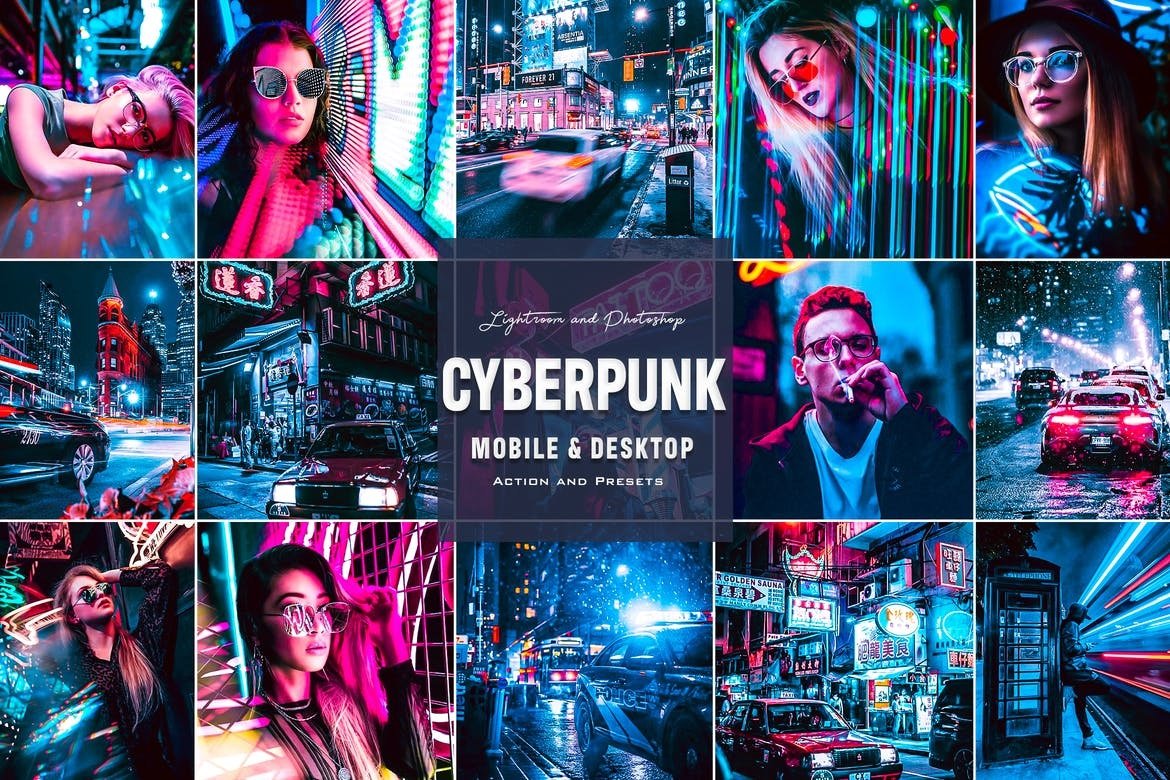 Cyberpunk Free Lightroom Mobile and Photoshop Presets