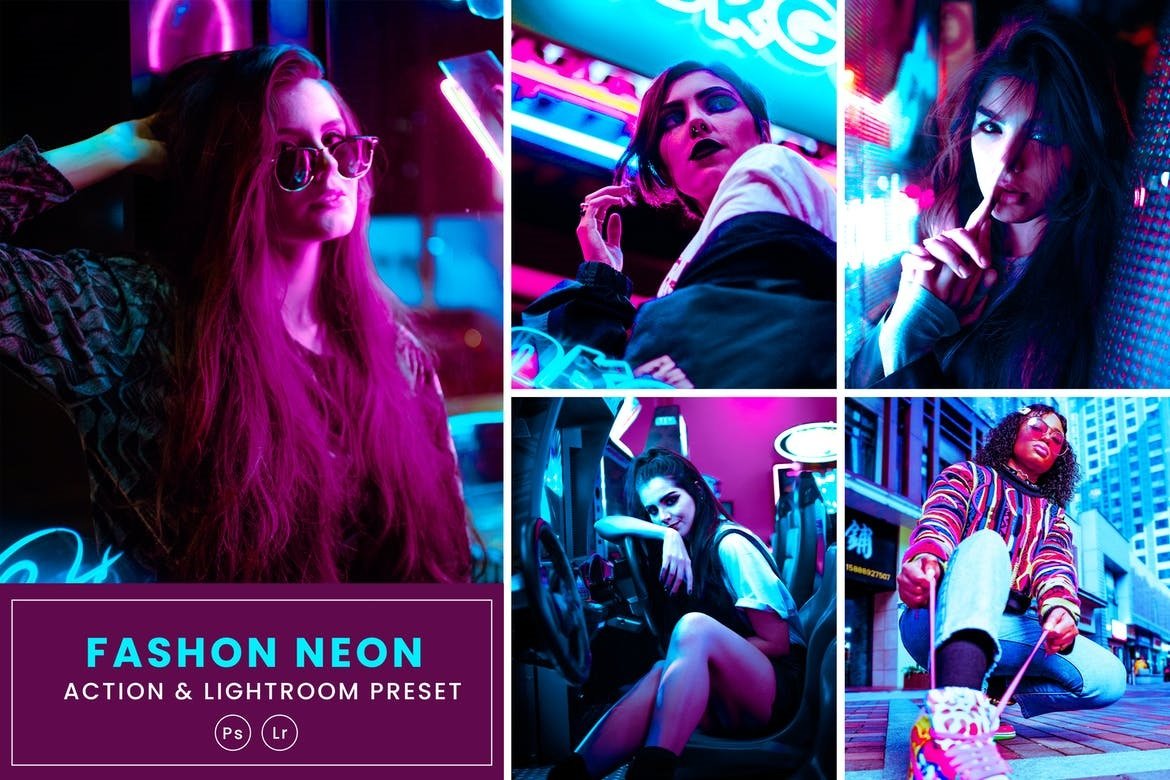 Fashion Neon Free Mobile and Photoshop Presets